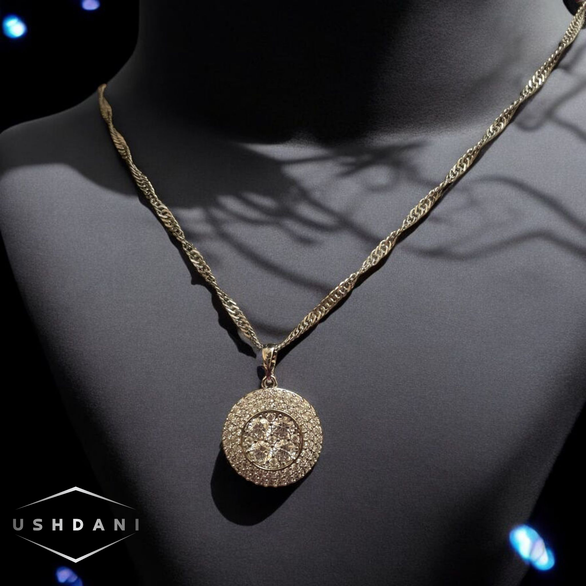 Halo – Double Halo Cluster Pendant Necklace