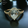Celeste – Oval Solitaire Pavé Ring